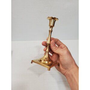 brass candlestick holder - vintage brass - candlestick - vintage home decor -